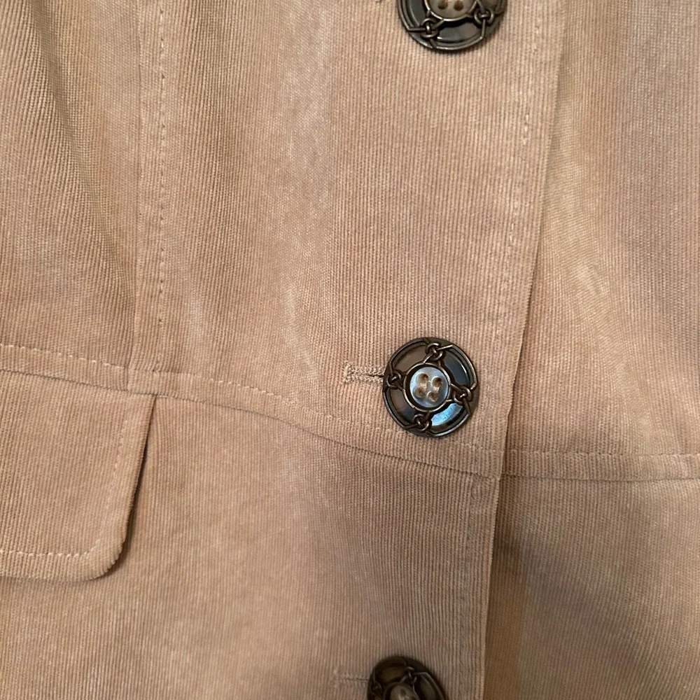 Dressbarn Light Brown Women's Blazer with Tortoise Shell PERFECT Buttons EUC - Picture 5 of 5